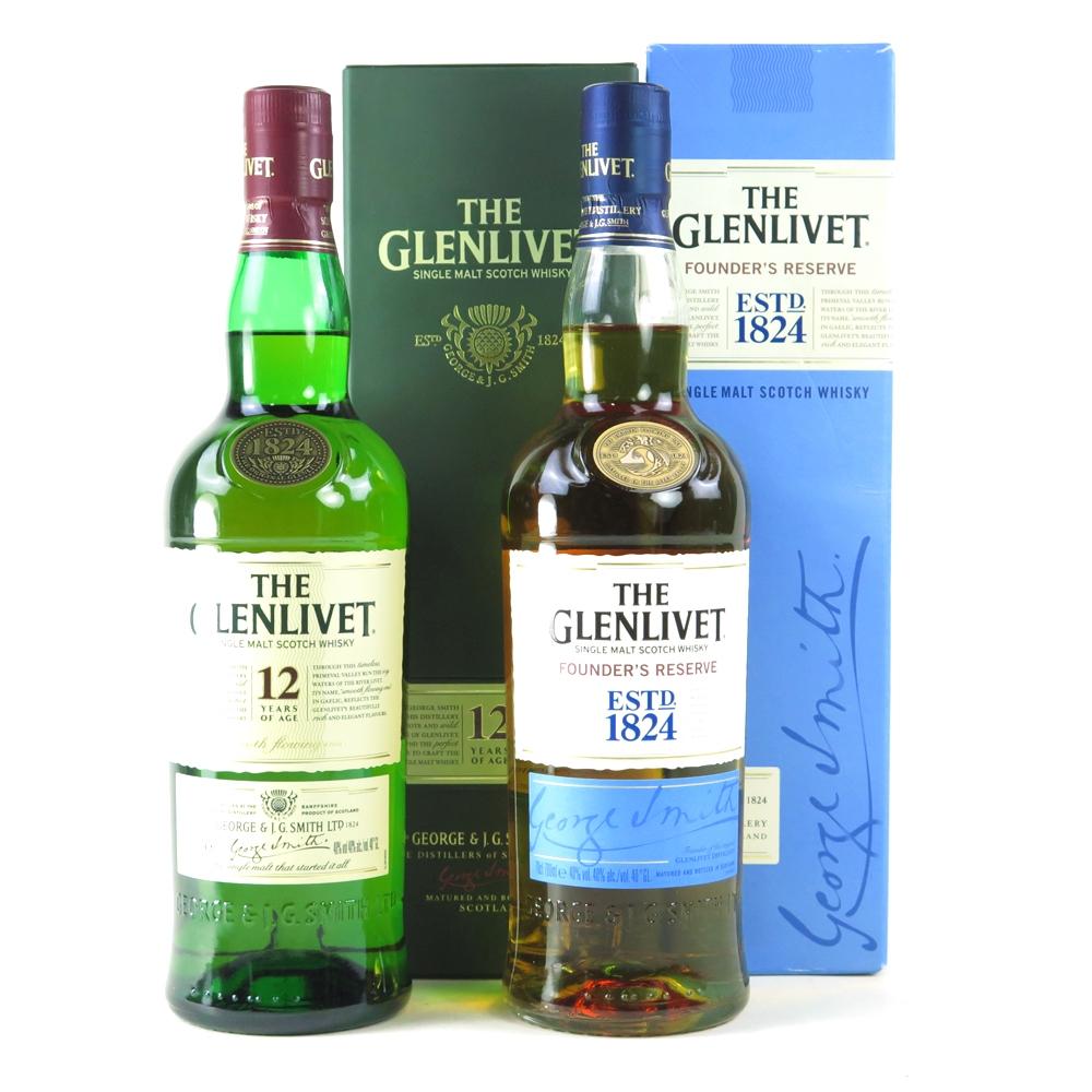 Glenlivet 12 Year Old & Founder's Reserve 2 x 70cl