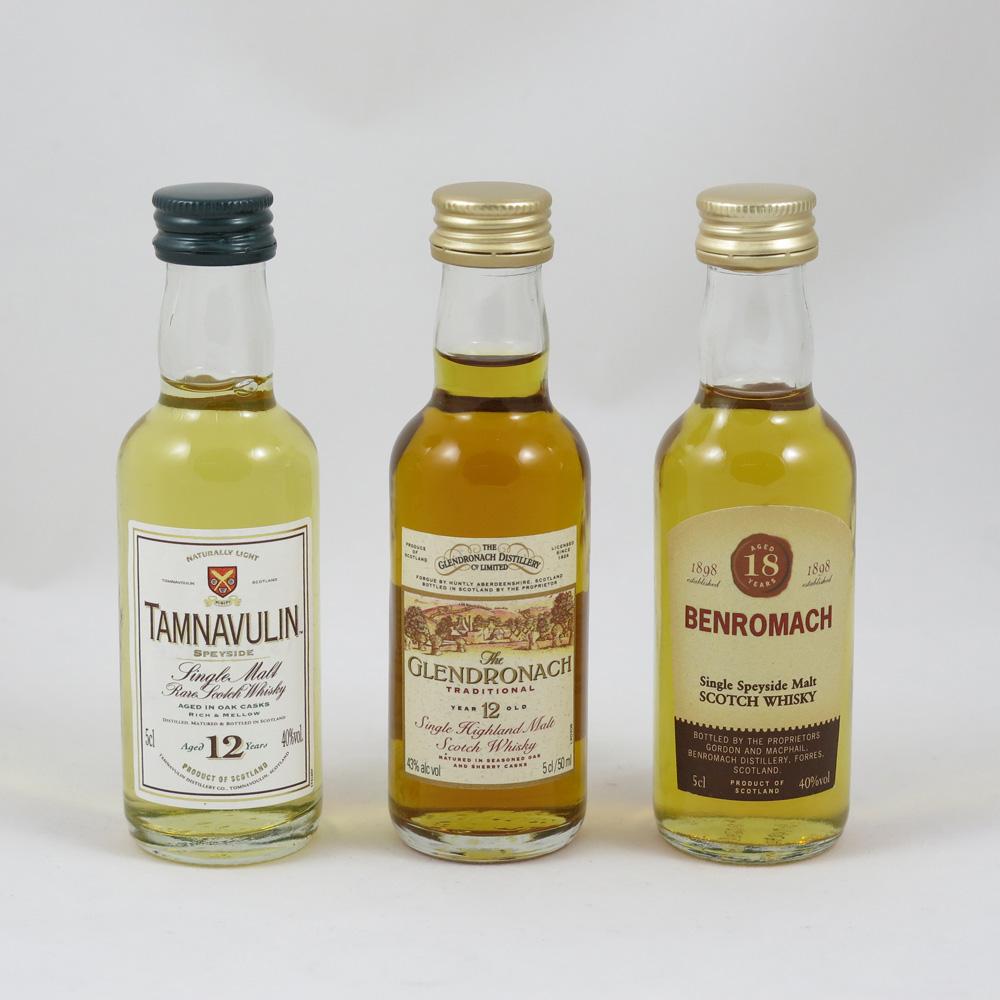 Misc Single Malt Miniatures 5cl x 3