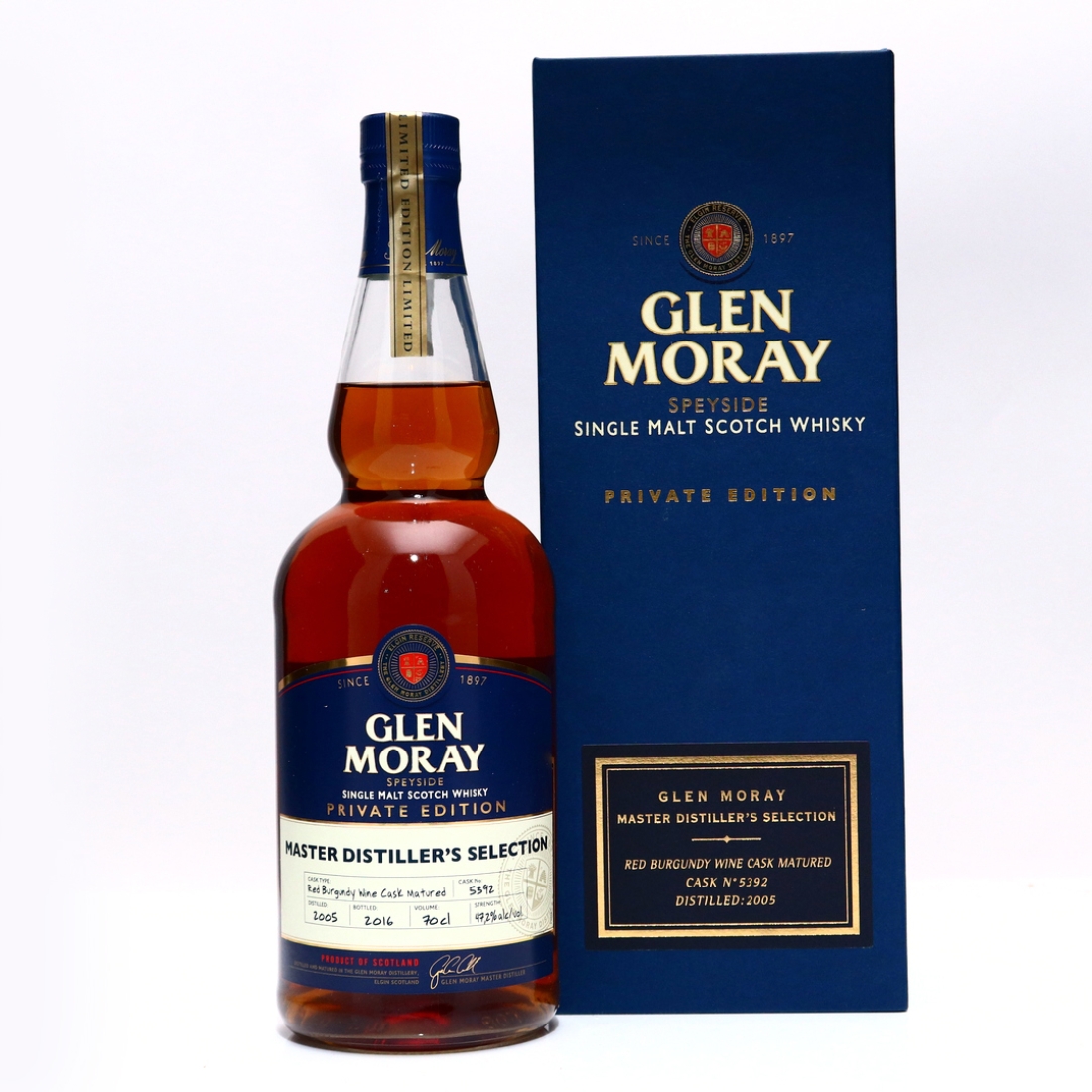 Glen Moray 2005 Single Burgundy Cask #5392 / Master Distiller's Selection